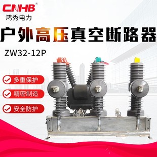 ZW真空断路器 10KV断路器 鸿秀ZW32 12P户外高压柱上开关