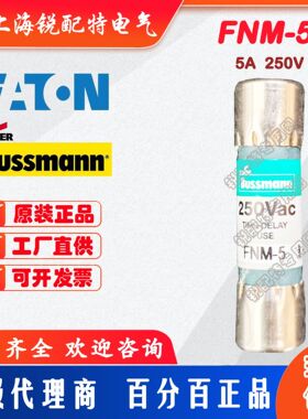 FNM-5 陶瓷管保险丝 250V 5A 10X38 巴斯曼BUSSMANN熔断器