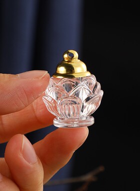 莲花亚克力吊坠圆形嘎乌盒舍利塔舍利子空心可打开的挂件挂件配件