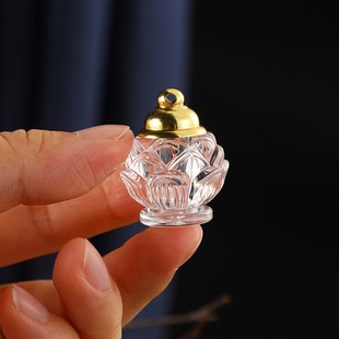 莲花亚克力吊坠圆形嘎乌盒舍利塔舍利子空心可打开的挂件挂件配件