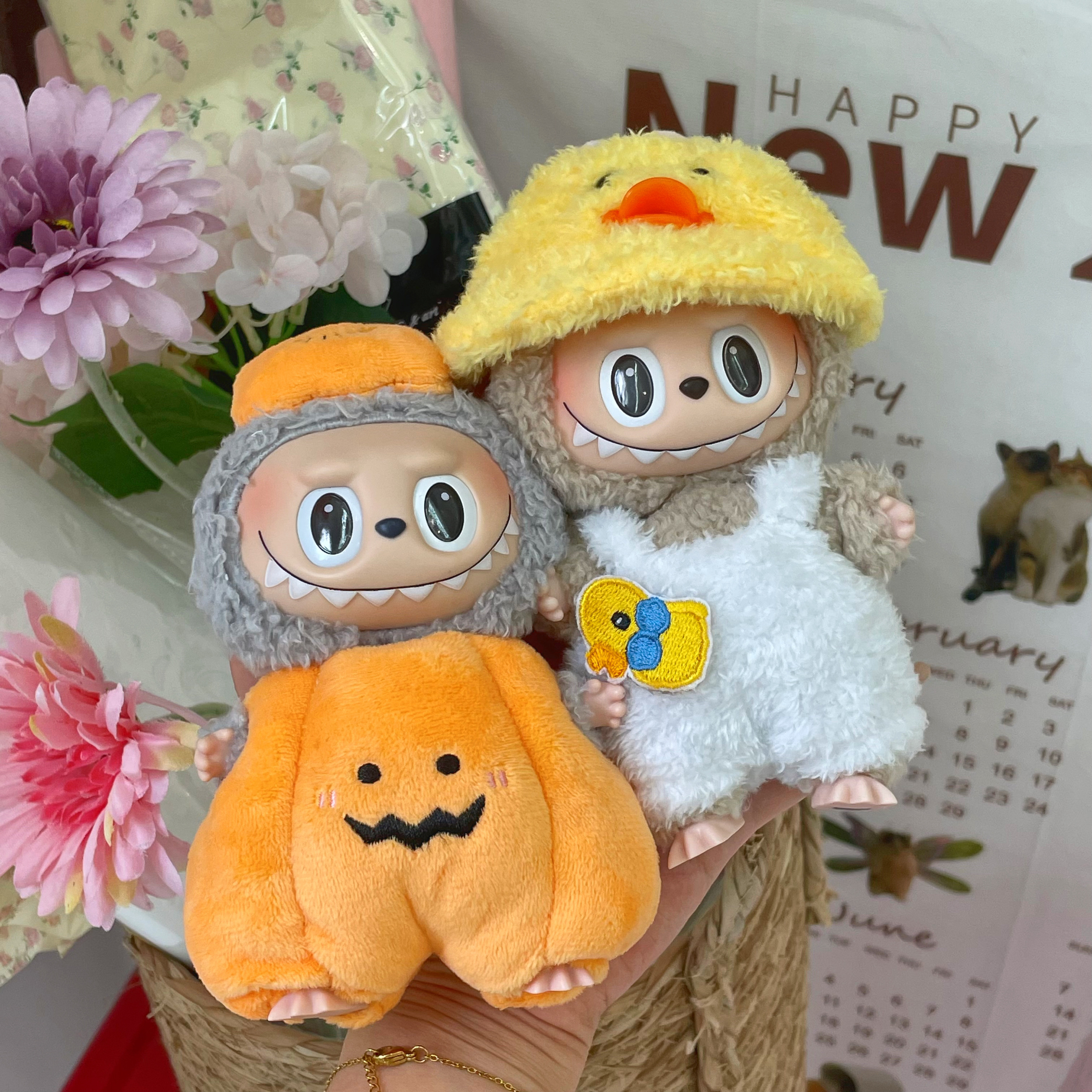 娃衣坐坐派对Labubu衣服拉布布马卡龙2代坐姿搪胶公仔娃衣包邮