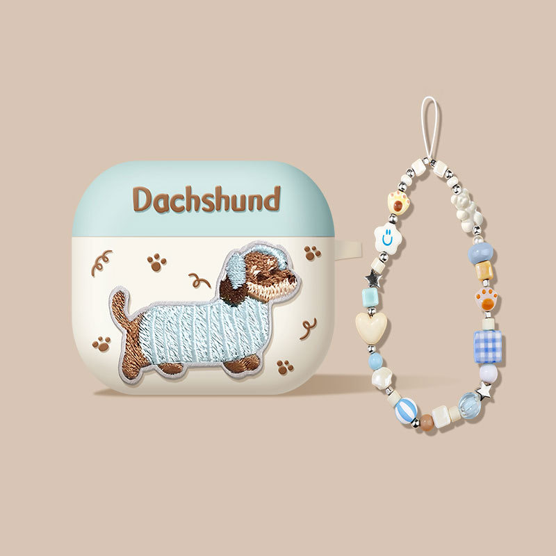 可爱腊肠小狗适用airpods4保护壳airpodspro3保护套苹果无线蓝牙耳机保护壳airpods耳机保护套防摔耳机软胶壳