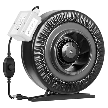 VIVOSUN Z6 6 Inch Inline Duct Fan， 440 CFM Ventilation Fa