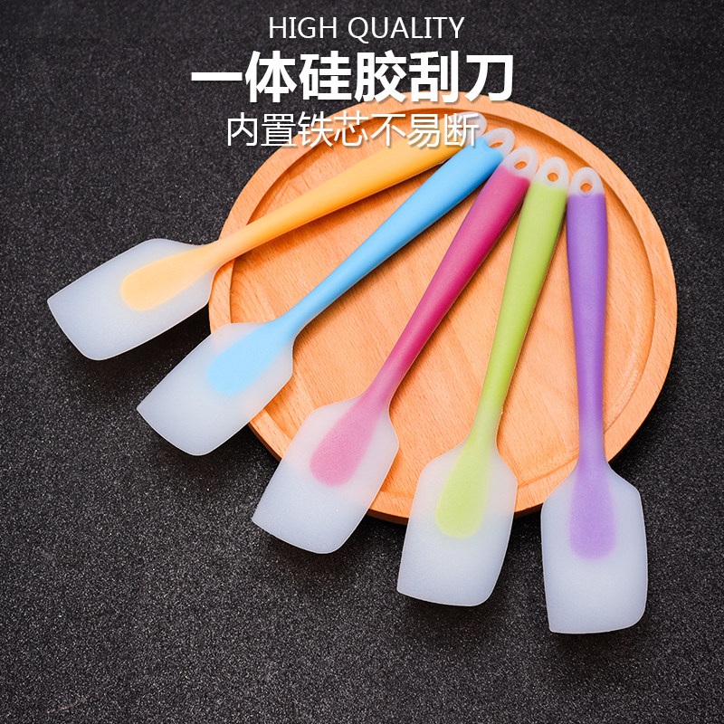 透明一体式硅胶刮刀耐高温家用蛋糕奶油抹刀小号铲子刮板烘焙工具_虎窝淘