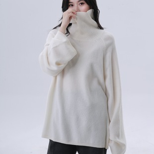 ease the label【高领宽松100%羊毛衫】慵懒风休闲百搭针织上衣