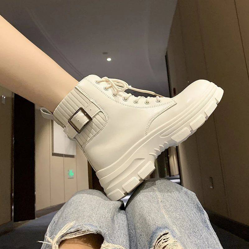 Winter boots Women's sneakers  Woman Boots Fashion Round PU