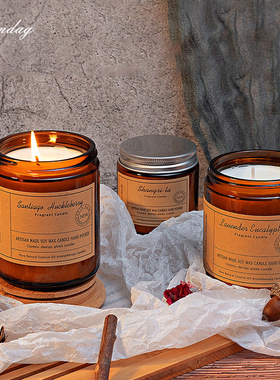 3  x 4  Citronella Scented Pillar Candle Natural Wax 95hours