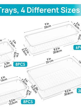 25pcs Plic storage box set Cubes Drawer Organizer Makeup