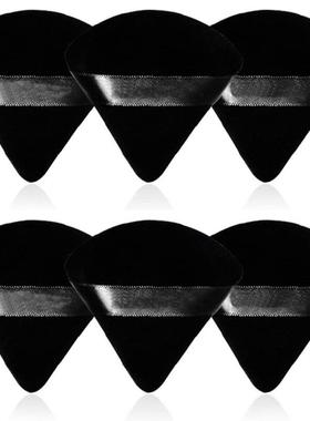 2/6Pcs Triangle Powder Puff Face Makeup Sponge Soft Velvet C