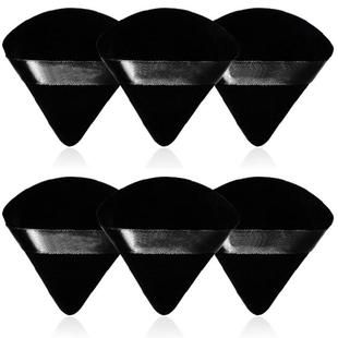 2/6Pcs Triangle Powder Puff Face Makeup Sponge Soft Velvet C