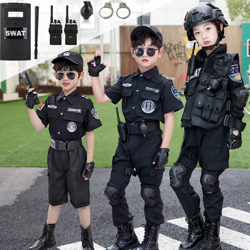 儿童警服特种兵警官服角色扮演男