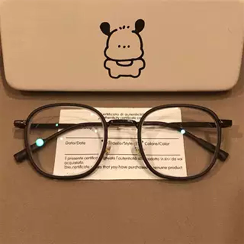 栗子棕素颜眼镜框可配近视方圆脸显瘦显白防蓝光平光镜女学生潮