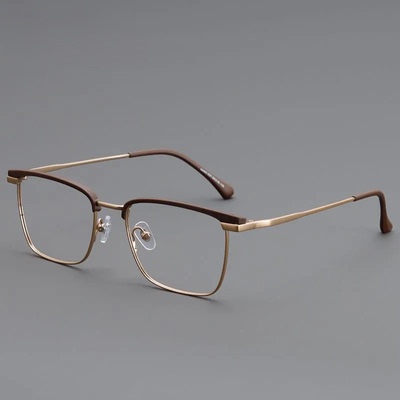 日系近视复古半框眼镜