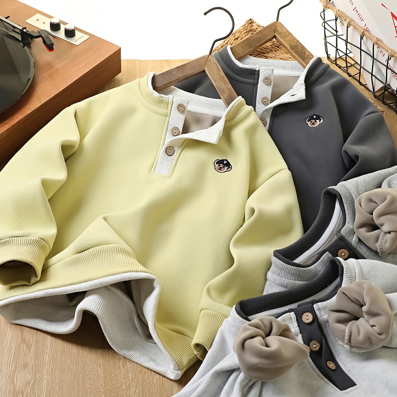 男童加绒卫衣冬季新款儿童一体绒加厚上衣中大童三粒扣打底衫,童装/婴儿装/亲子装,卫衣/绒衫,淘宝优惠券,粉丝福利购,淘宝优惠卷