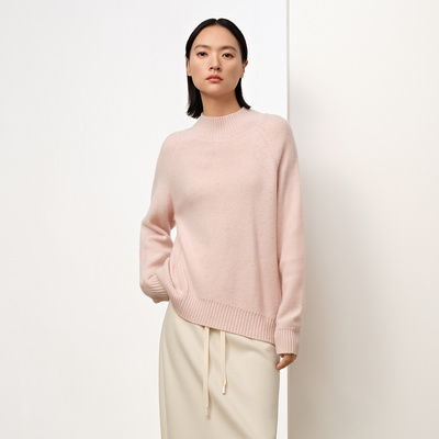 Dekashell/迪卡轩2025冬季新款羊毛衫女圆领套头毛衣