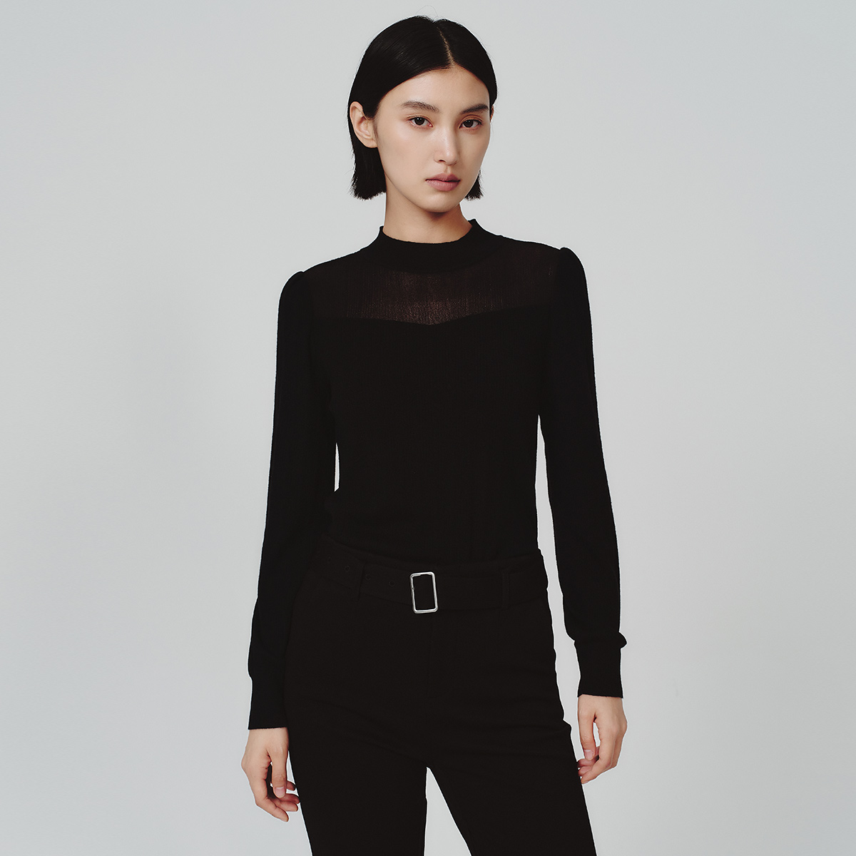 Dekashell/迪卡轩2025冬季新款羊毛针织衫女圆领套头毛衣