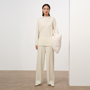 Dekashell/迪卡轩2025冬季新款绵羊毛针织套装女上衣+裤子