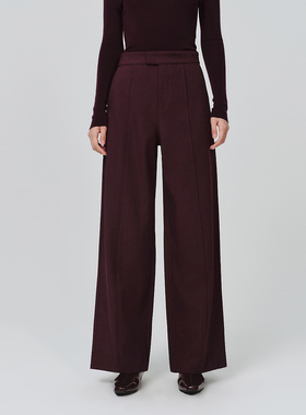 Dekashell/迪卡轩2025冬季新款高腰显瘦直筒裤女休闲长裤dp