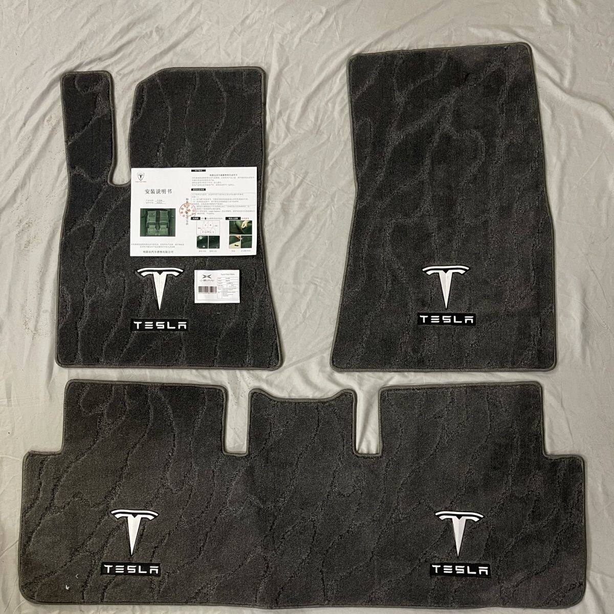 【水波纹材质】原厂特斯拉Model Y汽车脚垫Model 3 Model s Model