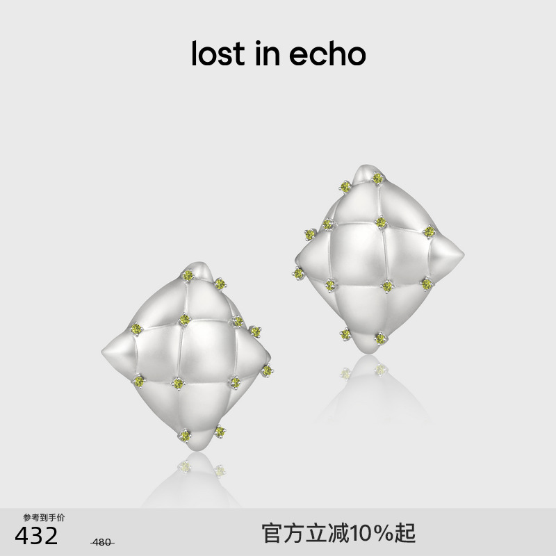 lostinecho夸张大方枕头耳钉女