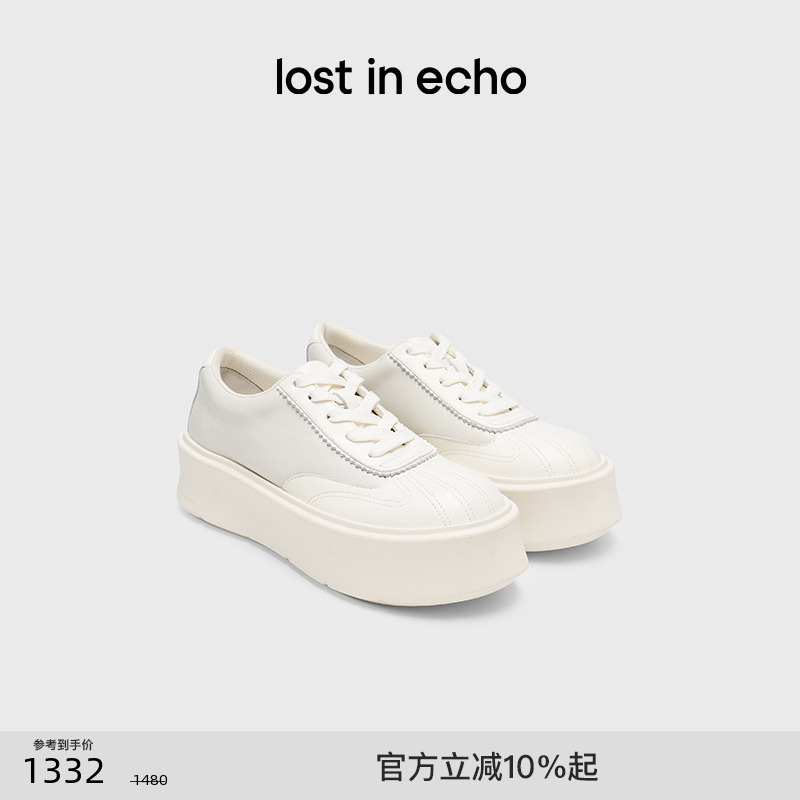 lostinecho时尚贝壳头厚底鞋