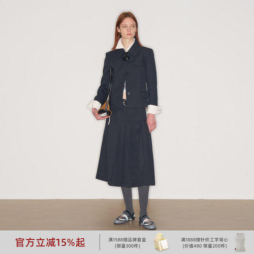lostinecho收腰西装半身裙套装