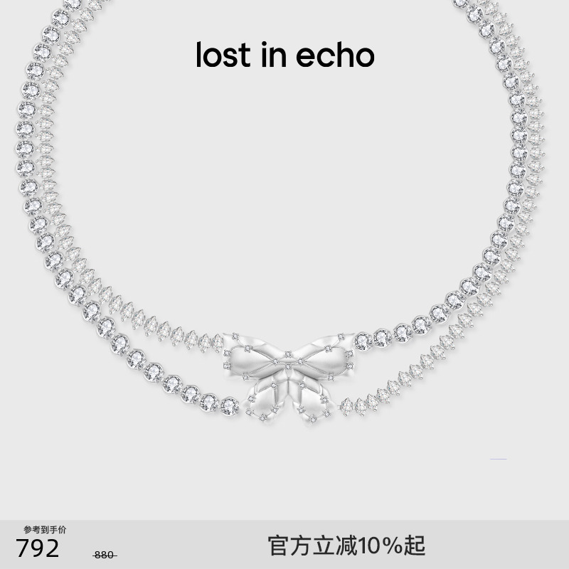 lostinecho原创蝴蝶结枕头项链