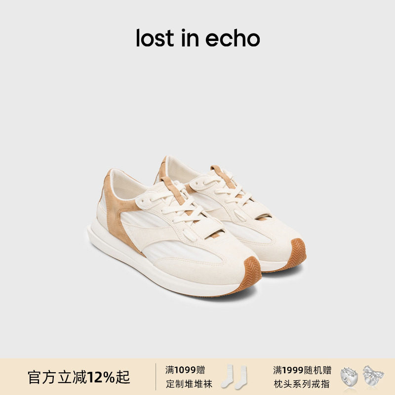 lost in echo春秋时尚休闲轻便透气羊皮厚底增高解构阿甘鞋运动鞋,女鞋,时尚休闲鞋,淘宝优惠券,粉丝福利购,淘宝优惠卷
