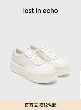 成毅同款lost in echo2025新款轻便时尚休闲贝壳头厚底增高运动鞋