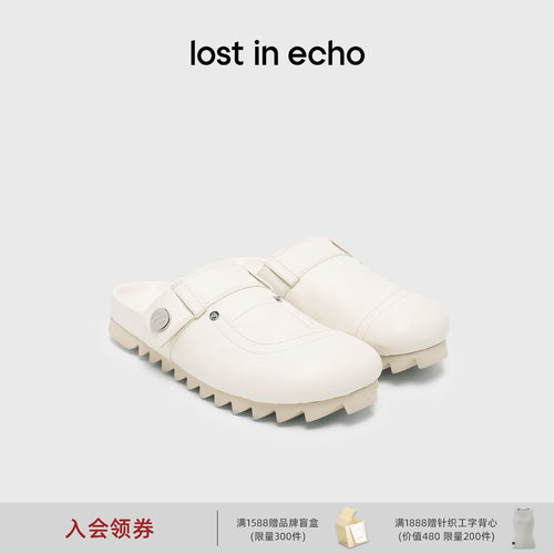 lostinecho口袋羊皮包头勃肯拖