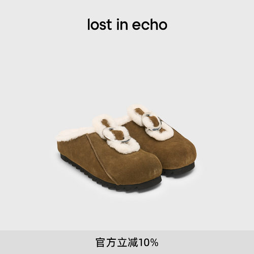 lostinecho羊毛加绒勃肯鞋