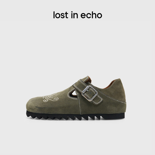 lostinecho仿麂皮加绒勃肯鞋