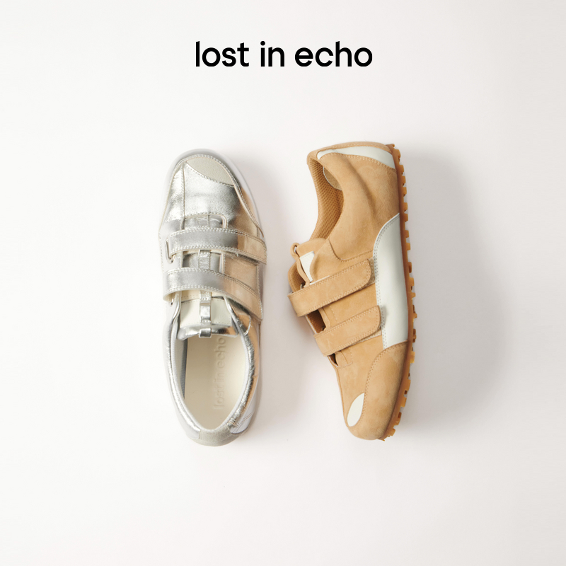 lostinecho魔术贴薄底运动鞋
