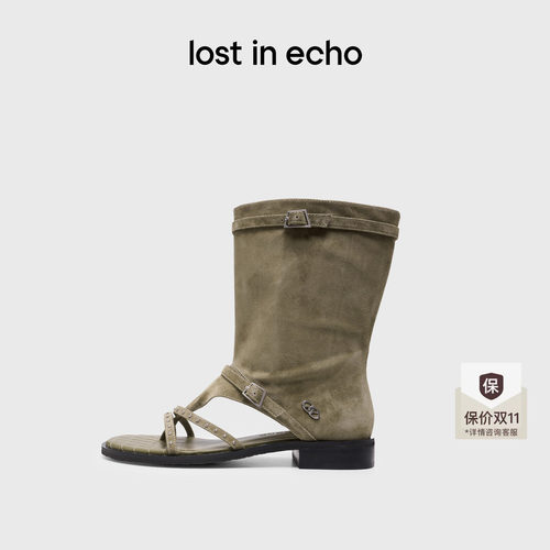 lostinecho游牧风夹脚堆堆凉靴