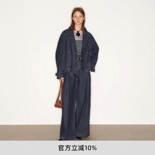 高级时尚 lost 新款 echo2025冬季 宽松斗篷原色牛仔风衣短外套女