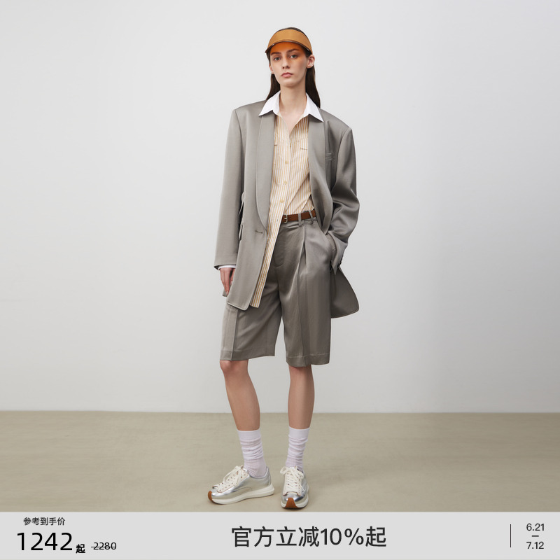 lost in echo2025新款高智感高级显瘦醋酸宽松落肩西