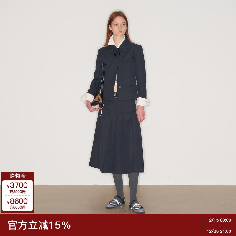 马君妍同款lost in echo秋冬新款正肩修身收腰西装外套显