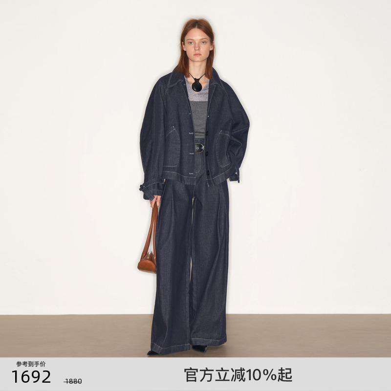 lostinecho短斗篷牛仔风衣外套