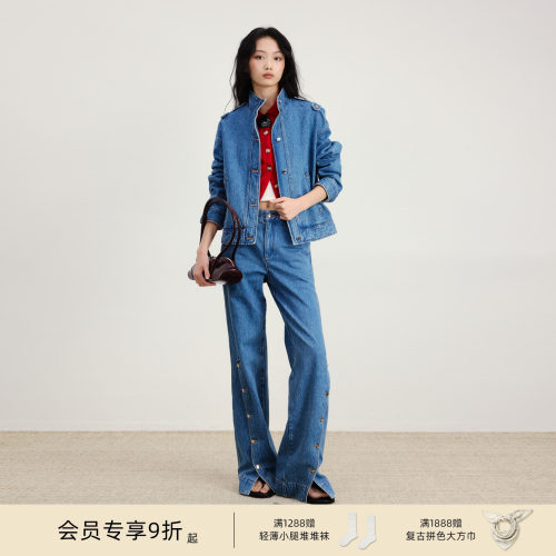 lostinecho宽松落肩牛仔外套