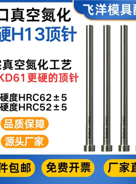 进口真空氮化全硬H13模具顶针压铸模超硬耐高温SKD61顶杆非标定做