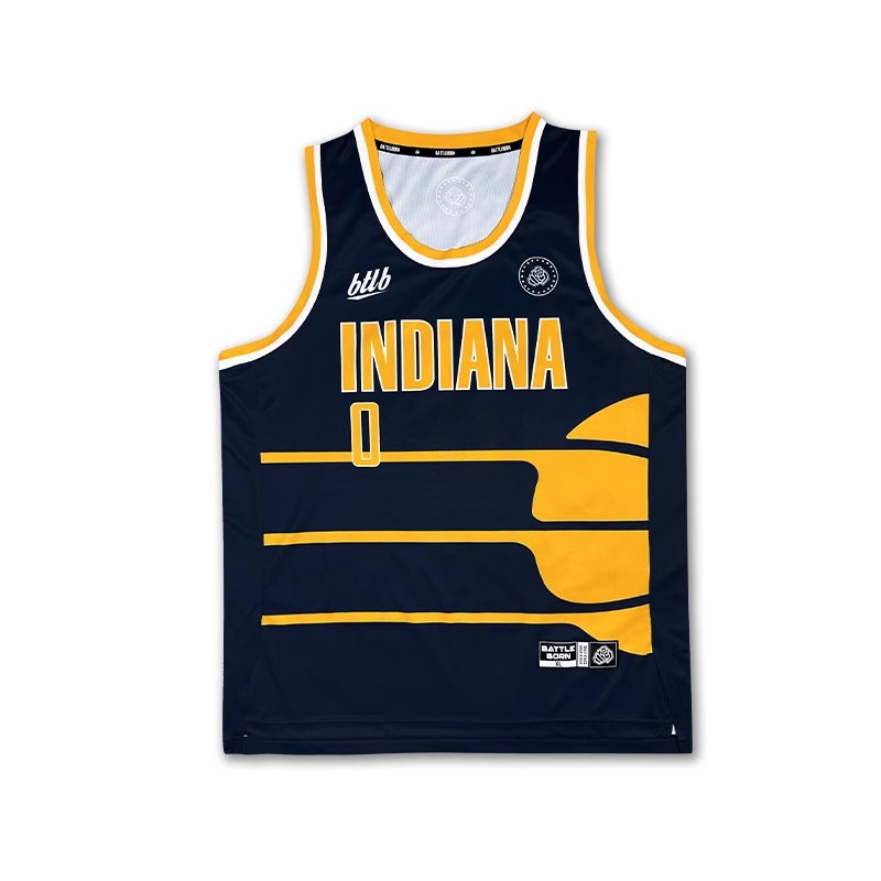 篮球运动服美式哈利伯顿街球比赛队服步行者背心训练篮球衣定制