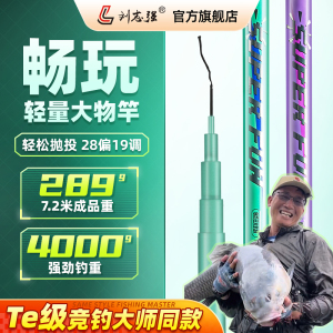刘志强畅玩轻量大物竿大综合鱼竿手竿鲢鳙超轻台钓竿手杆鱼杆钓杆