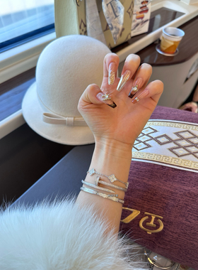 柏诗艾菲18k真金真钻定制款王嘉尔同款手镯不掉色手镯满天星