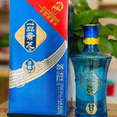 2018年景芝38度500ml*6瓶一品景芝蓝淡雅芝麻香型白酒整箱礼品