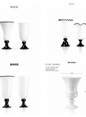 中古白色复古法式手工琉璃花瓶诧