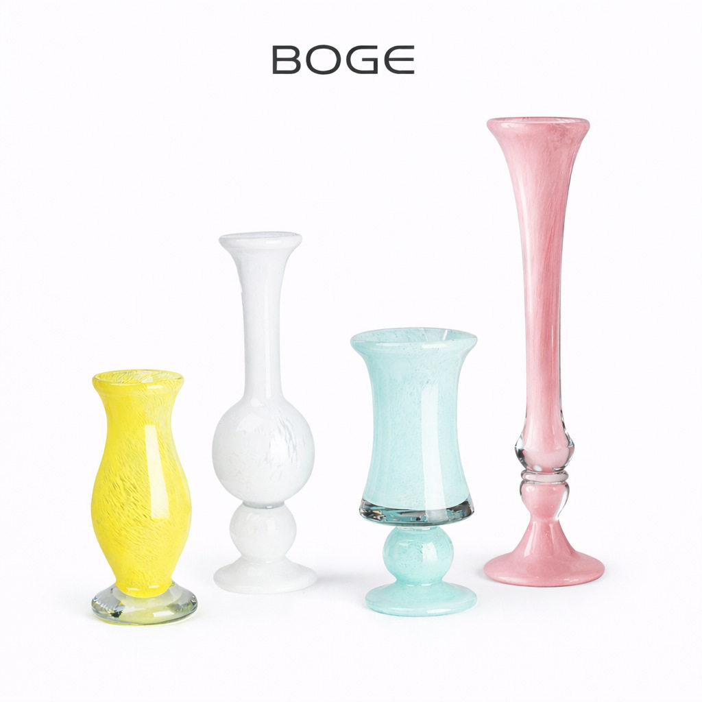 中古风琉璃细长花瓶花器高级小众