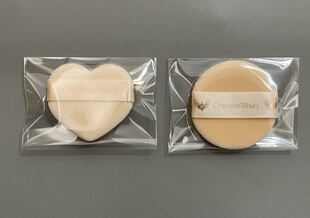 替换粉扑 CT粉饼替换粉扑小金盘定妆专用散粉圆形植绒爱心粉扑