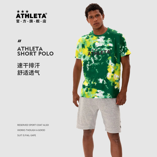 athleta透气跑步圆领宽松足球服