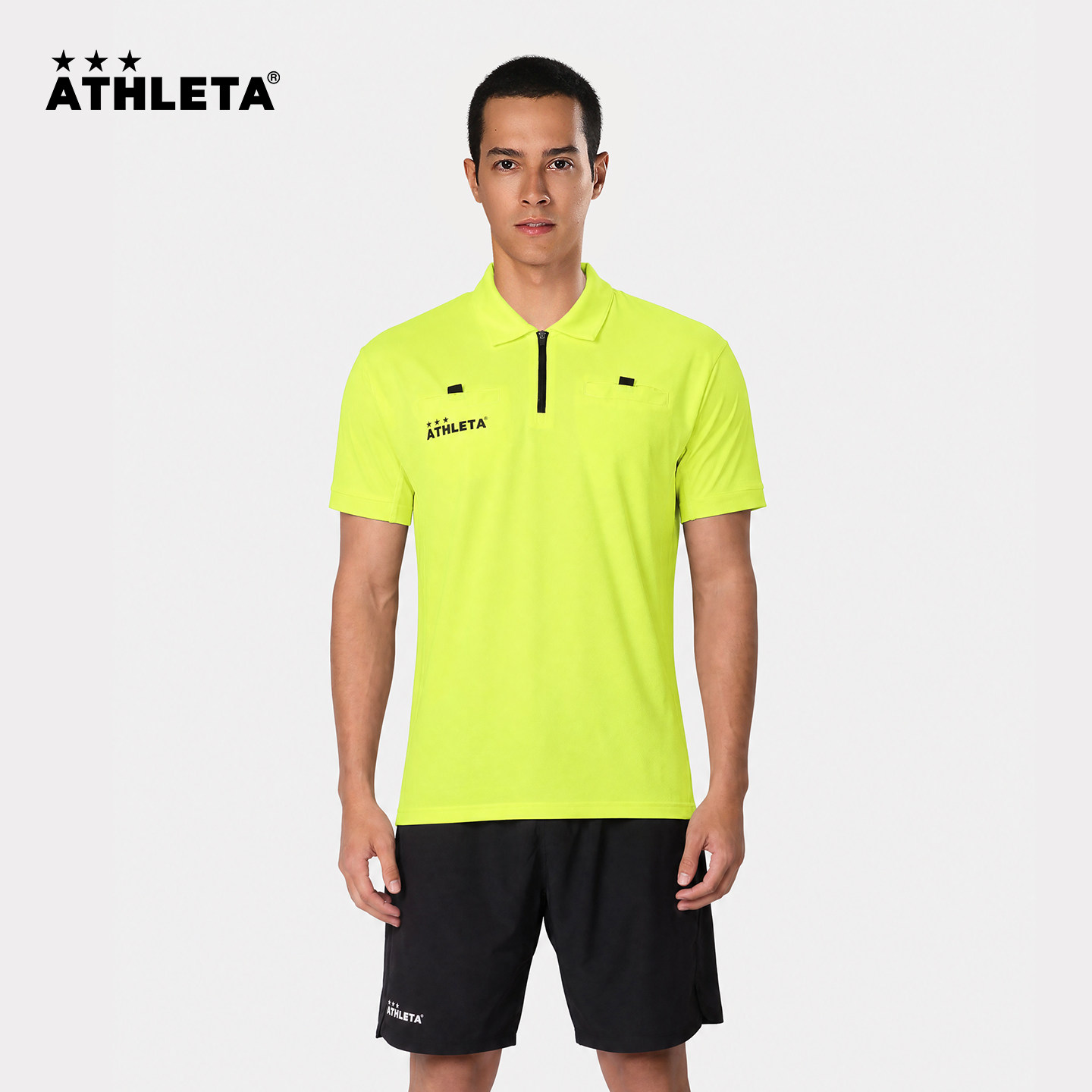 ATHLETA阿仕利塔足球裁判服短袖套装专业足球定制裁判装备 58009