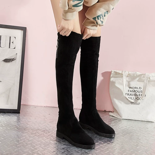 Демисезонные флисовые высокие сапоги, коллекция 2021, подходит для подростков